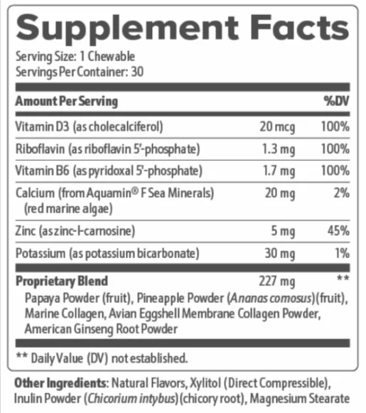 VertiAid supplement facts